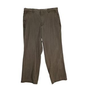 Docker's Men's 34x29 Flat Front Classic Fit Plush Twill Brown Chino Pants Y2K